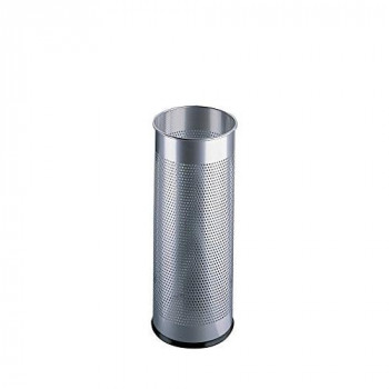 Durable Atlanta Umbrella Stand Tubular Metal Perforated 28.5 Litre - Silver Ref A2900-02618
