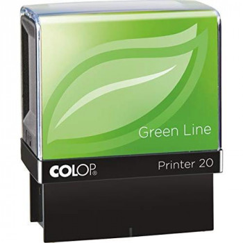 COLOP Printer 20 Paid Green Line Stamp - Red Ink