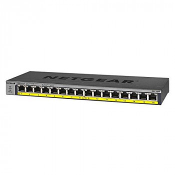 NETGEAR GS116PP 16-Port PoE/PoE+ Gigabit Ethernet Unmanaged Switch with 183 W PoE Budget, Rack-Mount or Wall-Mount