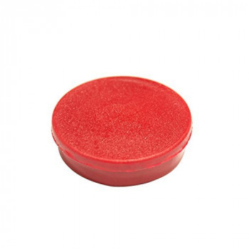 Bi-Office IM130509 30 mm Round Magnet - Red (Pack of 10)