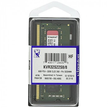 Kingston KVR32S22S8/8 Memory 8 GB 3200MHz DDR4 Non-ECC CL22 SODIMM 1Rx8