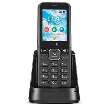 Doro 7000H 4G/LTE Cordless Phone with Docking Station Using a Mobile Network. Supports Wi-Fi, Bluetooth and WhatsApp. Ideal for Homes, Business or Temporary Work Places (Black)