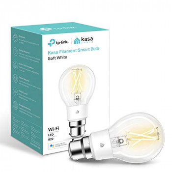 Kasa Smart Bulb by TP-Link, WiFi Filament Light Bulb, B22, 7W(60W equiv.), No Hub Required, Works with Alexa (Echo and Echo Dot) and Google Home, Dimmable Soft Warm White (KL50B)