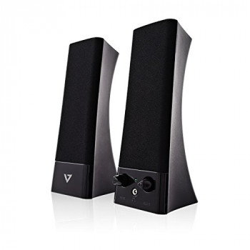V7 USB Powered Stereo Speakers for Notebook and Desktop Computers - SP2500-USB-6E