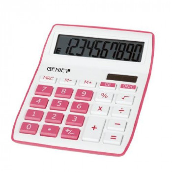 Genie 12264 Desktop Calculator - Pink