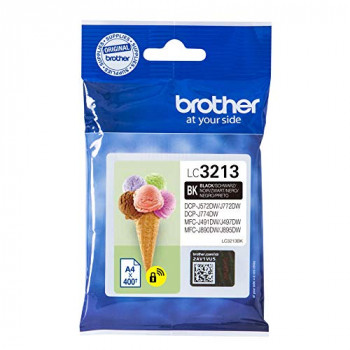 Brother LC3213BK Inkjet Cartridge, High Yield, Black, Brother Genuine Supplies