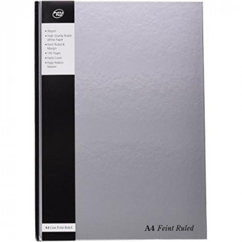 Pukka Pad Notebook with Ribbon Casebound Hard Cover 192 Pages 90gsm A4 Silver Ref RULA4 [Pack of 5]