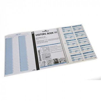 Durable 146465 Visitor Book 100 Refill, 100 Perforated 90 x 60 mm Visitor Badge Inserts