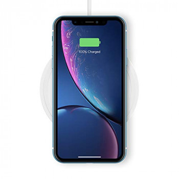 Belkin Boost Up Wireless Charging Pad 10 W, Fast Wireless Charger for iPhone XS, XS Max, XR, Samsung Galaxy S10, S10+, S10e, Huawei P30 Pro, UK Plug Included, White