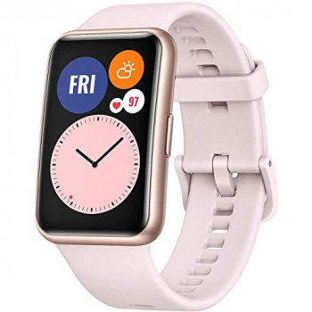HUAWEI WATCH FIT Smartwatch, 1.64” Vivid AMOLED Display, 10 Days Battery Life, Built-in GPS, 5ATM, Heart Rate Monitoring, Sleep Monitoring, Sakura Pink