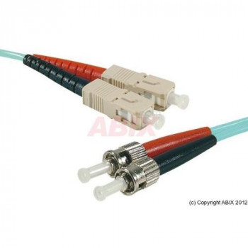 Fiber Duplex Patch cord OM3 50/125 SC/ST Aqua- 3 m
