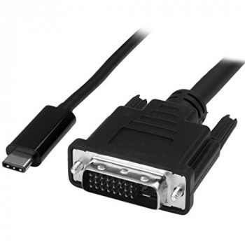 StarTech.com USB-C to DVI Cable – 3 ft / 1m – 1080p – 1920x1200 – USB-C DVI Monitor Cable – USB C Cable – Computer Monitor Cable