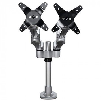 Desk Mount Dual Monitor Arm - Articulating - Premium Desk Clamp/Grommet Hole Mount for up to 27 inch VESA Monitors (ARMDUALPS)