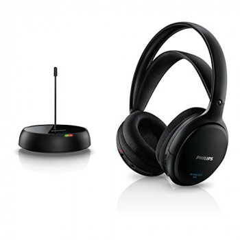 Philips SHC5100/10 Wireless HiFi Headphones 32 mm drivers SELBSTR Egulierender Clip),Black