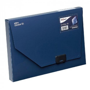 Snopake DocBox Box File Polypropylene with Push Lock 35mm Spine A4 Blue Ref 12858