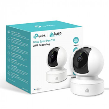 TP-Link Kasa Smart Security Camera, Baby Monitor, 360°rotational views, No Hub Required, Works with Alexa(Echo Spot/Show&Fire TV), Google Home/Chromecast, 1080p, 2-Way Audio with Night Vision(KC115)