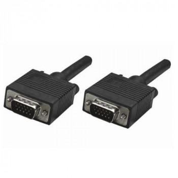 MANHATTAN SVGA Monitor Cable, HD15 Male/Male, 3.0m, Black with Lifetime Warranty