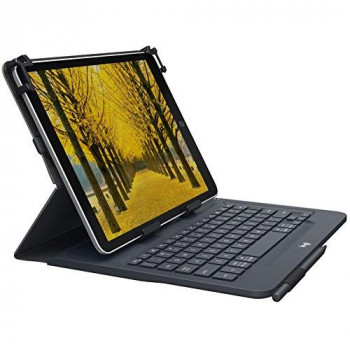 Logitech Universal Folio with Integrated Bluetooth 3.0 Keyboard for 9-10 Inches Apple, Android, Windows Tablets (QWERTY, UK Layout)