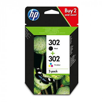 HP 302 2-pack Black/Tri-color Original Ink Cartridges (X4D37AE)