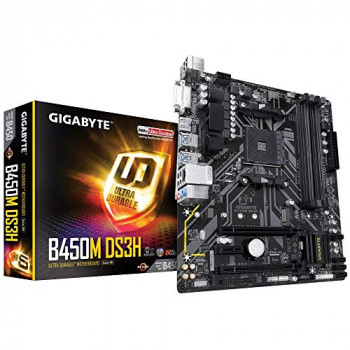 GIGABYTE B450M DS3H AM4/B450/DDR4/S-ATA 600/Micro ATX Socket - Black