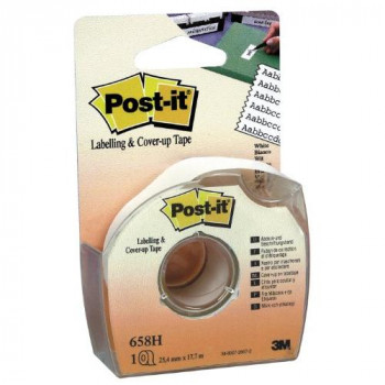 Post-it 658H 25.4mm x 17.7m Cover Up and Label Tape (6 Lines, 1 Roll)