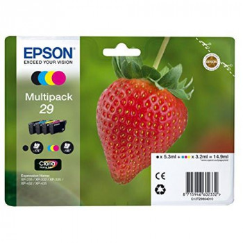 EPSON Strawberry Ink Cartridge for Expression Home XP-445 Series, Assorted, Genuine