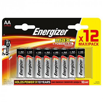 Energizer MAX Alkaline AA Batteries, 12 Pack