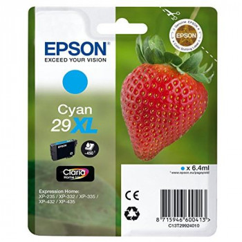 Epson Claria No.29 Home Strawberry Ink Cartridge X-Large High Capacity, Cyan, Genuine