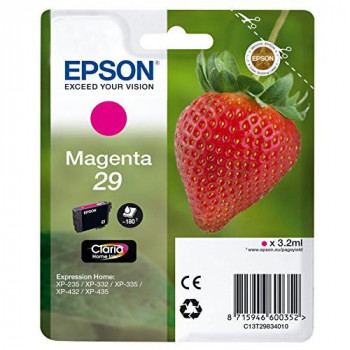Epson Claria No.29 Home Strawberry Standard Ink Cartridge, Magenta, Genuine