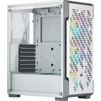 Corsair iCUE 220T RGB Airflow Gaming Case with Tempered Glass Window ATX 3 x SP120 RGB PRO Fans White