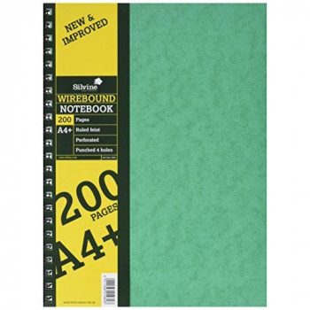 Silvine Notebook Twinwire Sidebound Hardcover Perforated Ruled 192 Pages 75gsm A4 Ref SPA4