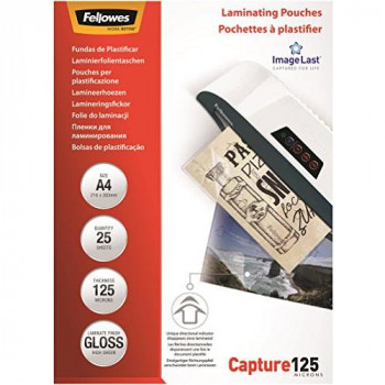Fellowes ImageLast A4 125 Micron Laminating Pouch - (Pack of 25)