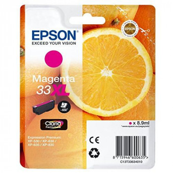 Epson 33 Claria Oranges Premium Photo X-Large Ink Cartridge, Magenta, Genuine