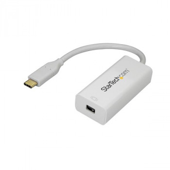 StarTech.com USB-C to Mini DisplayPort Adapter - 4K 60Hz - White - USB Type-C to Mini DP Adapter - Thunderbolt 3 Compatible