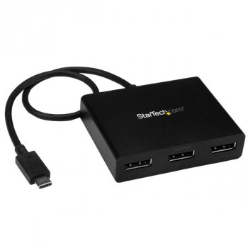 StarTech.com 3-Port USB-C to DisplayPort MST Hub - 4K DP Video Splitter for USB C Windows Devices - Thunderbolt 3 Compatible