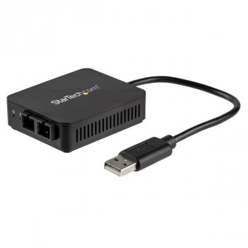 StarTech.com USB to Fiber Optic Converter - 100BaseFX SC - USB 2.0 to Ethernet Network Adapter - 2 km MM - Windows Mac and Linux